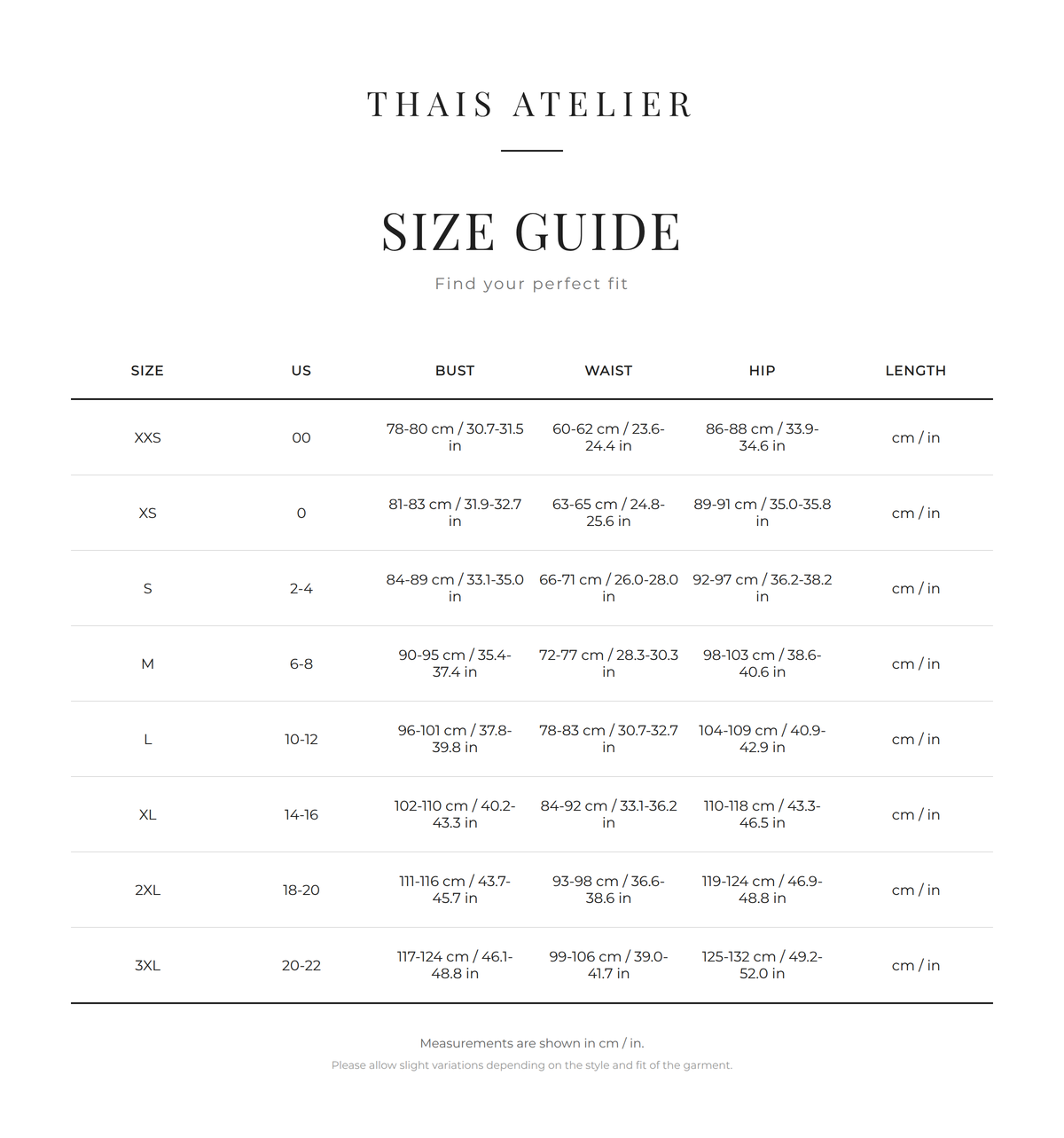 Size guide