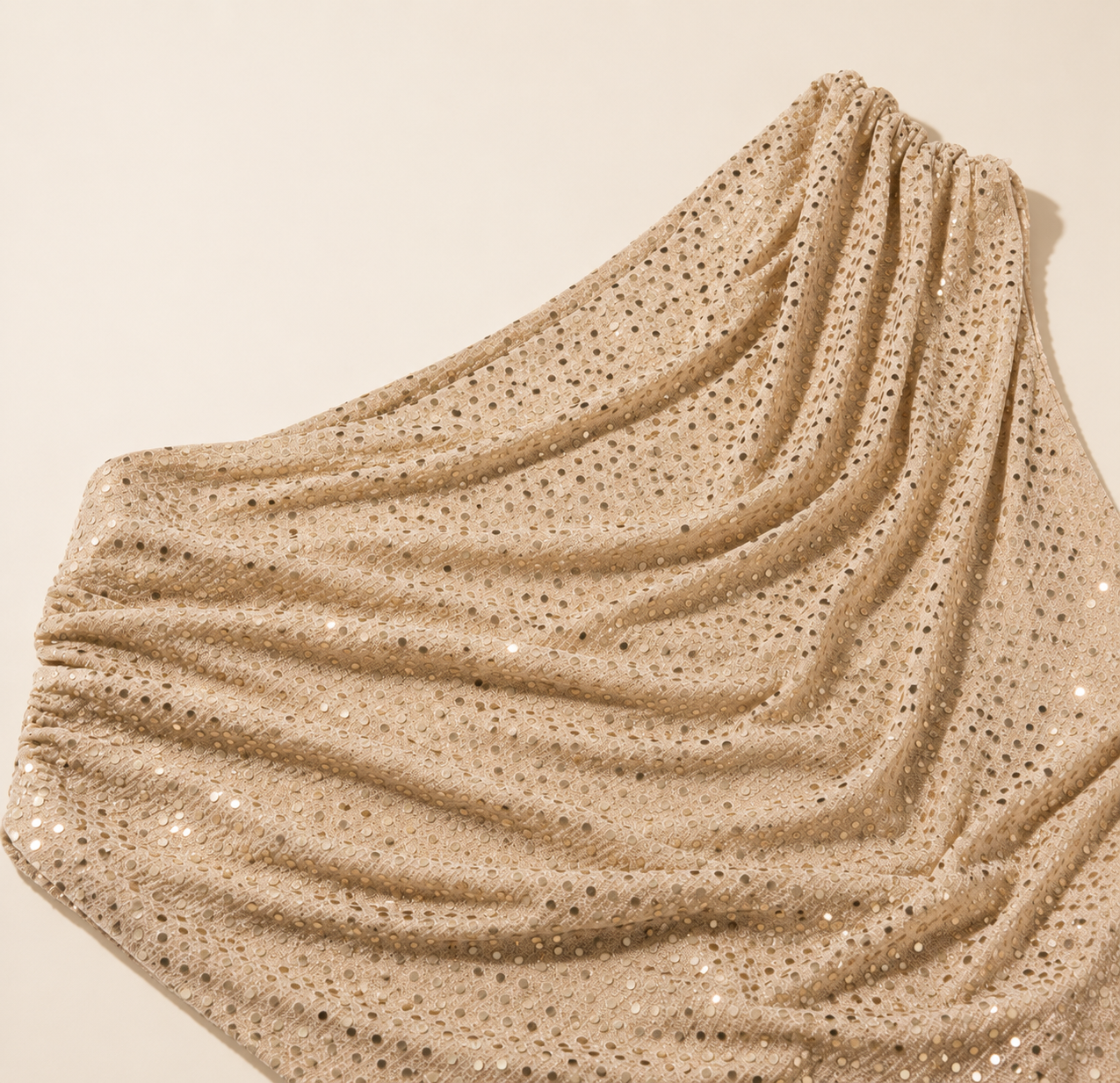 Aurora Champagne Sequin Maxi Dress