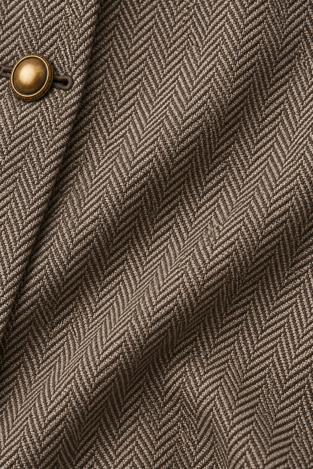 Margot Brown Herringbone Pleated Mini Dress