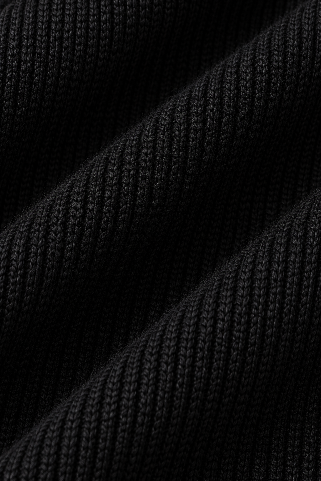 Lucienne Black Ribbed Button-Front Sweater Mini Dress