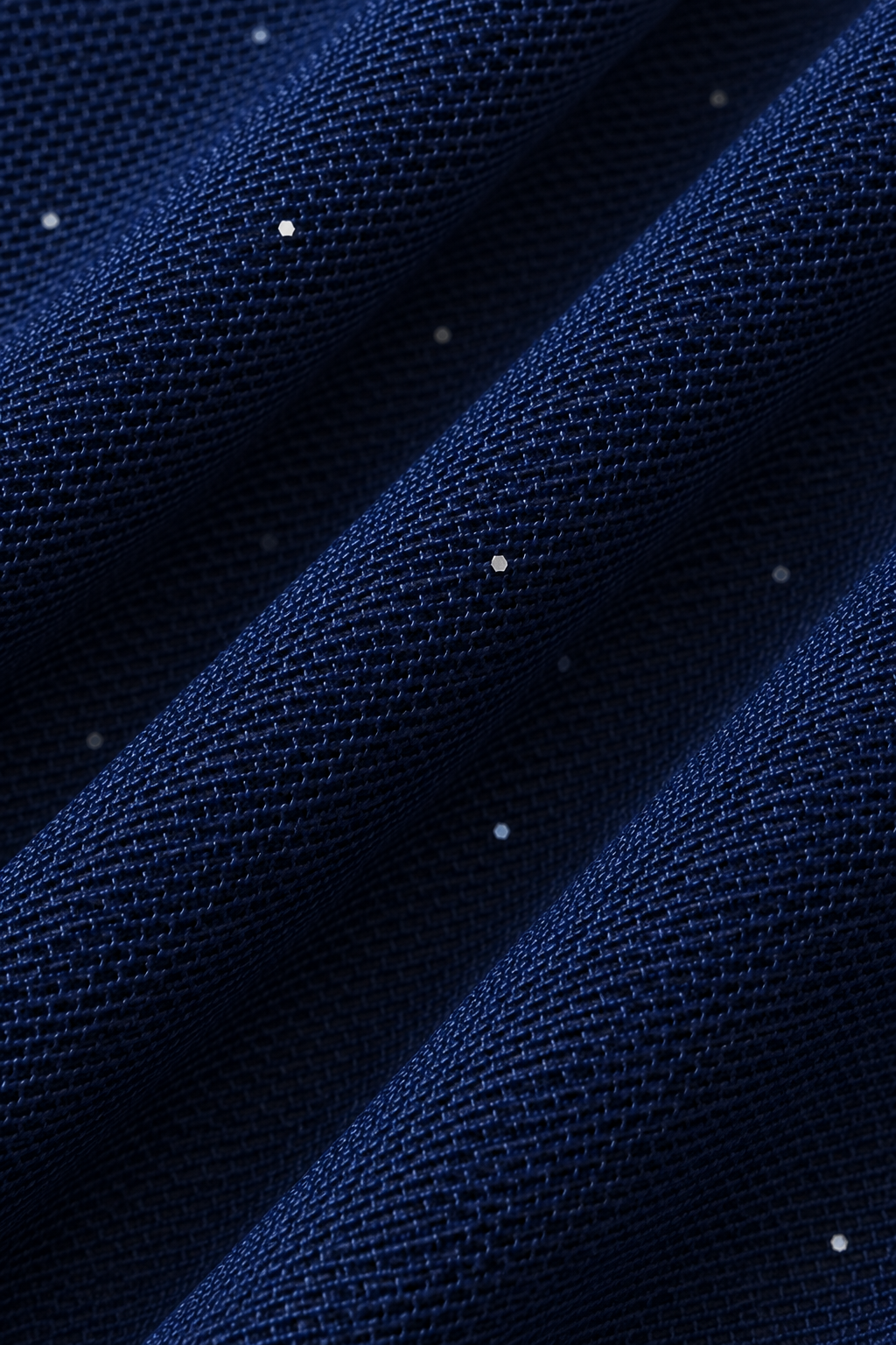 Delphine Navy Sparkle Mesh A-Line Mini Dress