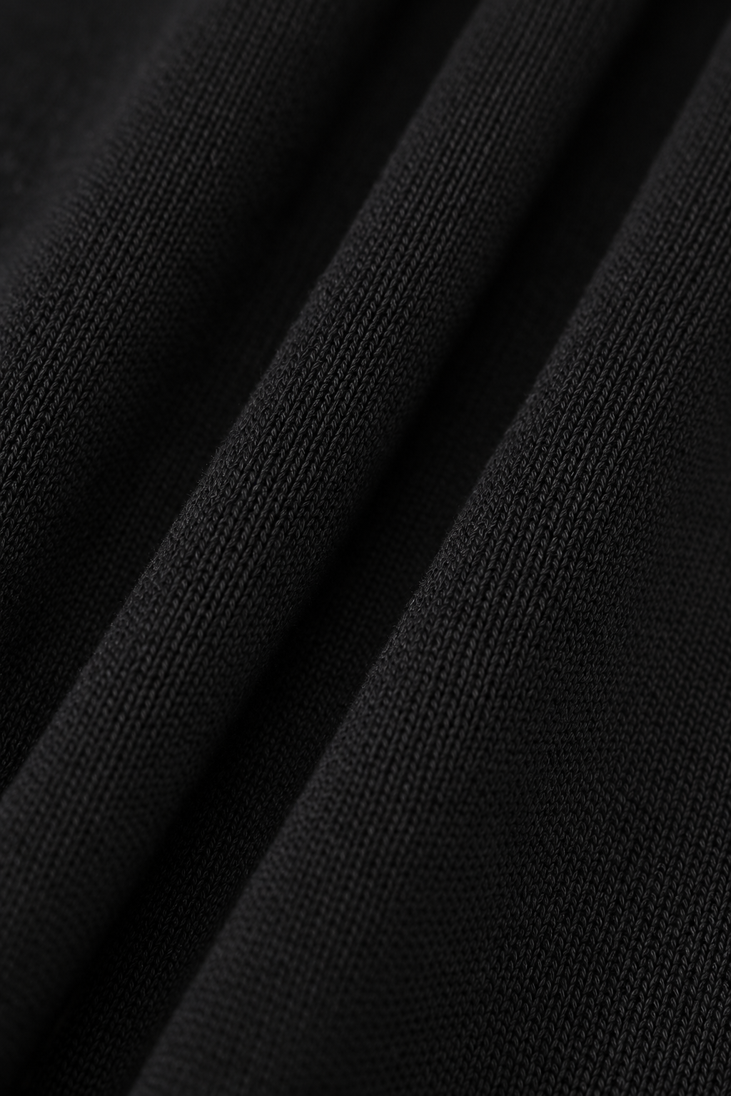 Mireille Black Contrast-Cuff Sweater Mini Dress