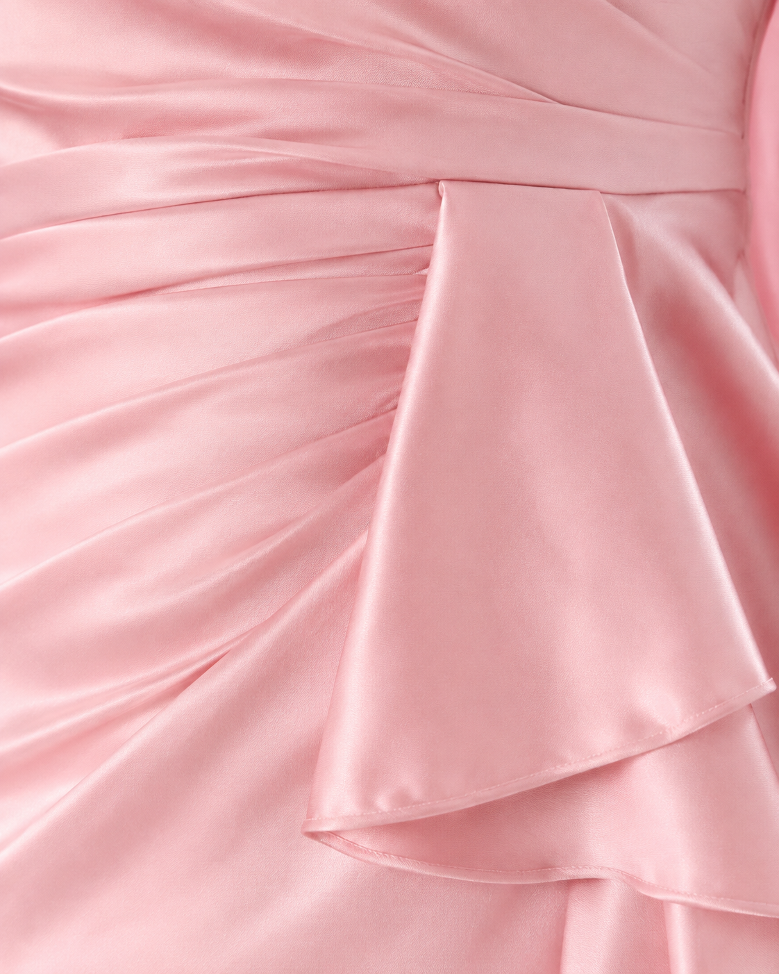 Isadora Blush Pink Ruched Satin Mini Dress